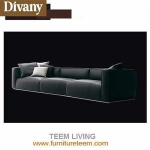 DIVANY modern style big sofa hotel lobby leather sofa comfortable soft sofa