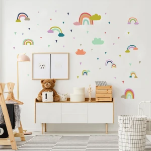 DIY Decorative rainbow wall sticker children room decoration sticker removable wall decal