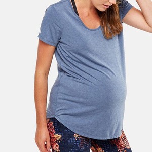 dongguan hot sale cotton  spandex  long sleeve pregnant women breastfeeding maternity nursing clothing