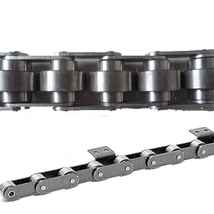 Double pitch conveyor chains C220A C2100 for food line machine large/big rollers with attachments straight plate C220AL C2102