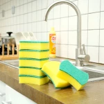 Double-sided cleaning sponge wipes household thick cleaning cloth kitchen supplies strong decontamination brush pot dish cloth