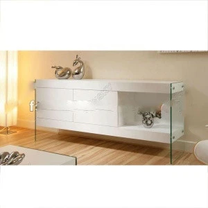 Durable Sideboard 1 Modern White Sideboard With Glass Legs