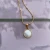 Import Dylam Circle Pendant Titanium Necklaces Women Beaded Choker Round Square Pearl 18K Gold Plated Stainless Steel Shell Necklace from China