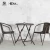 Import easy foldable metal legs rattan outdoor garden cafeteria restaurant dining plastic round folding table from China