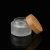 Import Eco-friendly Clear Frosted Glass Bamboo Cosmetic Container Cream Jar with Bamboo Lid from China