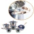 Import Eco friendly customized cookware kitchenware 12 pieces italian stainless steel blue marble frypan cookware set from China