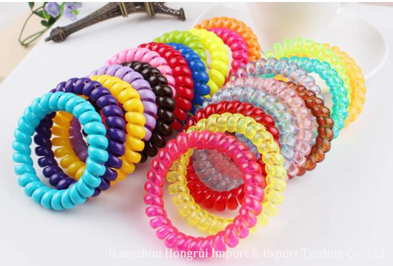 Elastic Hair Accessories Colorful Telephone Wire Hair Band Hair Tie