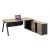 Import Elegant Design Modern Executive L Shaped Table Office Desk With Long File Cabinet from China