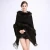 Import Elegant ladys  faux cashmere poncho cape faux fox fur trimming shawl from China