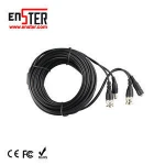 ENSTER 100FT Black All-in-One BNC Video and Power Cable Copper CCTV Cam accessories 1BNC + 1DC to 1BNC + 1DC for Surveillance
