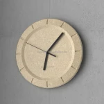 Environmental Protection Vermiculite Lightweight Silent Indoor Wall Clock Classic Round 12 Inch Wall Clock Accept Custom Logo