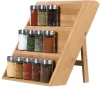 Especiero Bamboo Recliner 3 tier Spice Rack Organize Spice in Drawer Counter or Cabinet kitchen organizer spice holder stander