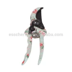 Esscher design classical rose printed lady garden scissors hand pruner