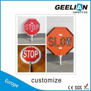 Europe reflective traffic road stop sign