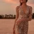 Import Explosion ladies summer sexy sequins deep V long sleeve women&#39;s prom evening dresses from China
