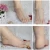 Import Explosions imitation pearl woven ladies anklets handmade double toe elastic body jewelry JFC01N from China