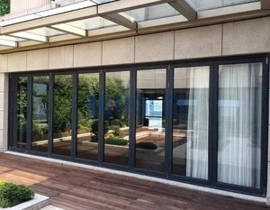 Exterior aluminium folding patio accordion glass doors
