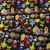 Import factory cheap price t shirt fabrics rainbow color Sesame Street cartoon cotton textile material bag fabric with custom logo from China