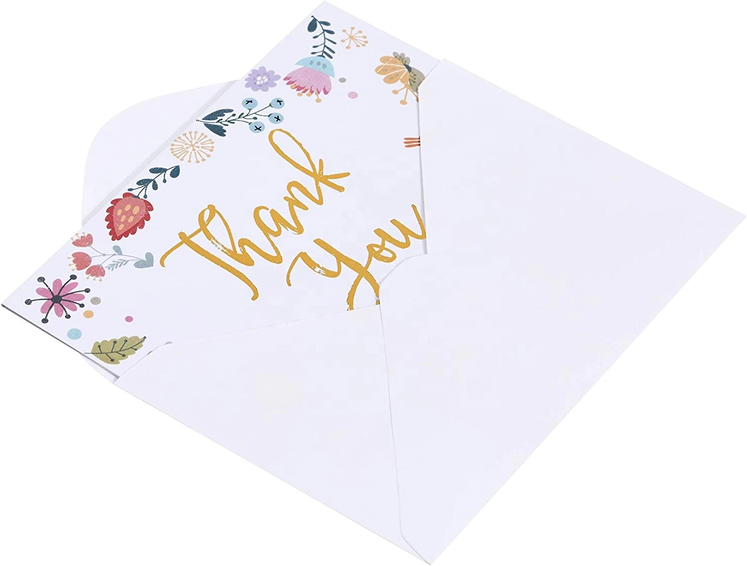 Factory custom CMYK color printing box greeting card including envelope