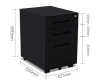 Factory Direct Hot sale Metal Office Equipment 3 Drawer Mobile Pedestal Cabinet with Wheels