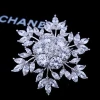 Factory Direct Sale Cubic Zircon Snowflake Brooch High Quality Blingbling Brooch