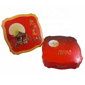 Factory price metal tin cans hot sale special shape tin box for Mooncake and cookies packing