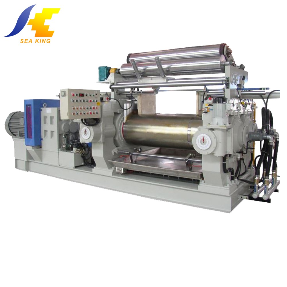 Factory price open type two roll Rubber Mixing Mill with stock blender