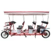 Family Fun Touring Pedal 4 wheel Bicycles 6 Person And 8 Places Surrey Tandem Bike
