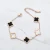 Import Fashion All-Match Lucky Bracelet Non-Fading Rose Gold Clover Stainless Steel Bracelet from China