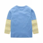 Fashion Kids Long Sleeve Casual 100% Cotton Apparel Top Toddler Boy Applique T shirt