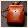 Fashion ladies backpack bag custom genuine leather backpack manufacturers china