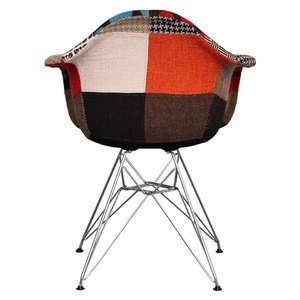 Fashion lounge chair multi colorful fabric living room chairs beach chair with beech wooden legs