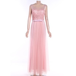 Fashion Pink Women Long Prom Dress