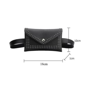 Fashion rivet waist bags pu leather custom chest belt bag crossbody solid color fanny pack
