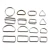 Import Fashion Smooth Polishing Buckle Rings Plated Metal Zinc Alloy Bag Belt Hardware Accessories D Ring from China