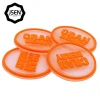 Fashion unique custom 3D embossed logo PVC silicone rubber patch for clothing shoe accessories