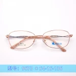 Fashion women small oval optical eyeglasses frames metal frame eyewear ultra light hollowed out glasses temples