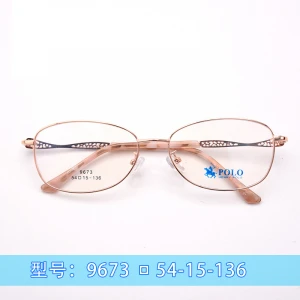 Fashion women small oval optical eyeglasses frames metal frame eyewear ultra light hollowed out glasses temples
