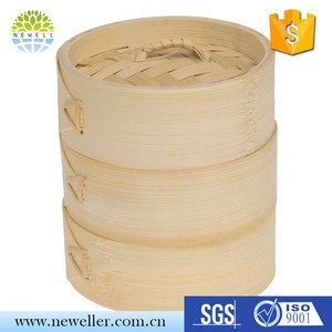Fashionable discount sale electric wood food steamers with lid with color box