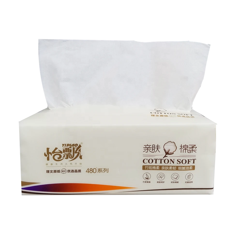 Fine Facial Tissues Bamboo Environmental Protection 3 PLY Home Office White