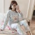 Import Flannel Winter Women Warm Printing Cartoon Cat Pajamas with Long Sleeve Long Pant Plus Thick O Neck Home Wear Suit Pajama Sets from China