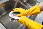 Flock Lined Latex Household Glove Rubber Household Glove Kitchen