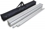 Floor Standing Sneeze Guard with PVC Clear Film, Portable Pull-Out Roll Up Banner