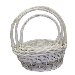 Flower Basket handmade wicker flower basket for wedding hot sell in Europe