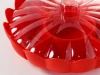 Flower shape 4 compartment plastic plate for vegetable dish