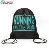 Foldable waterproof 210D polyester drawstring bag promotional