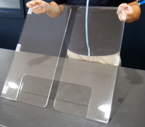 Folding clear plexiglass desk plastic shop protection table nails salon divider acrylic sneeze guard partition screen shield