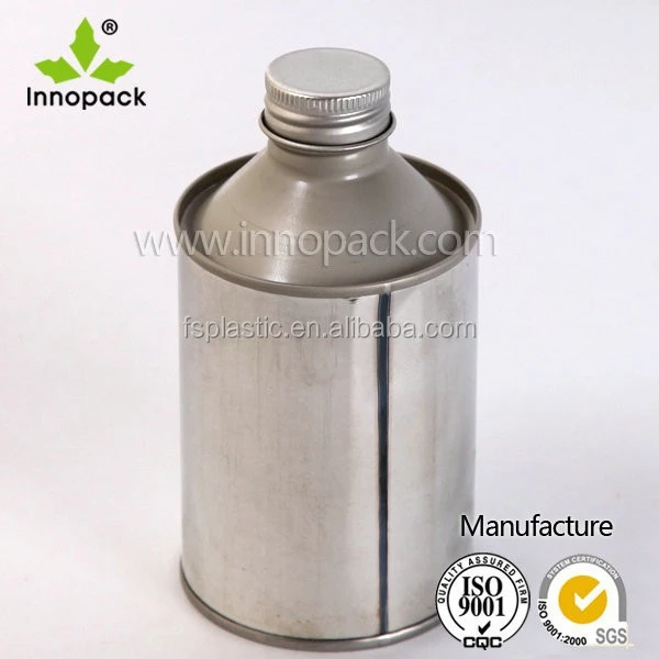 food grade Cone top 200ml, 250ml, 500ml, 800ml, 1000ml Olive oil metal can with screw cap for motor oil