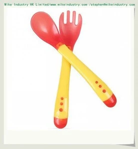 Food Grade PP Tableware Feeding Weaning Kids Baby Fork Spoon