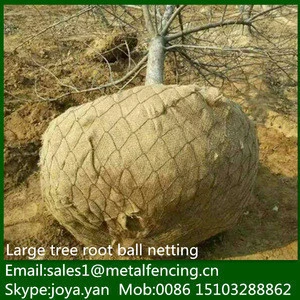 Forest building used new design easy quick root baskets diamond hole metal woven wire baskets for tree